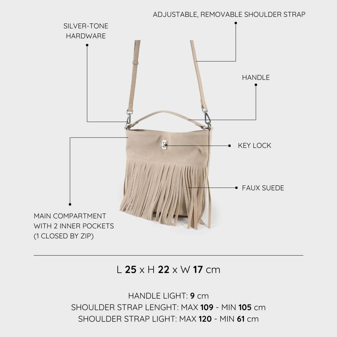 RILEY Bucket Bag - BEIGE