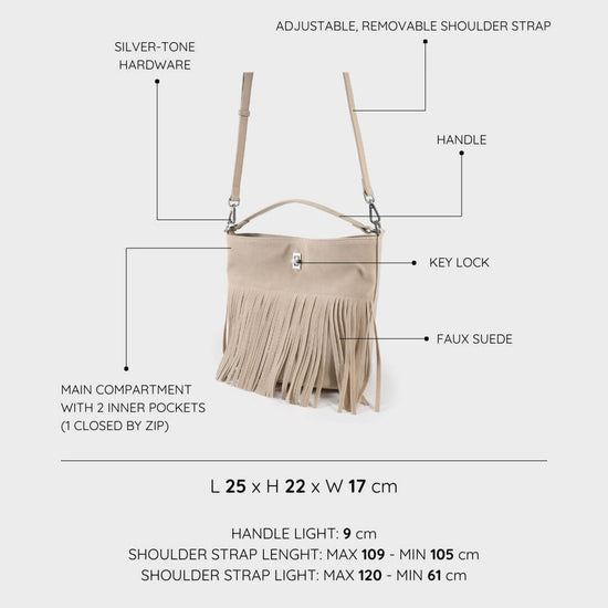 RILEY Bucket Bag - BEIGE