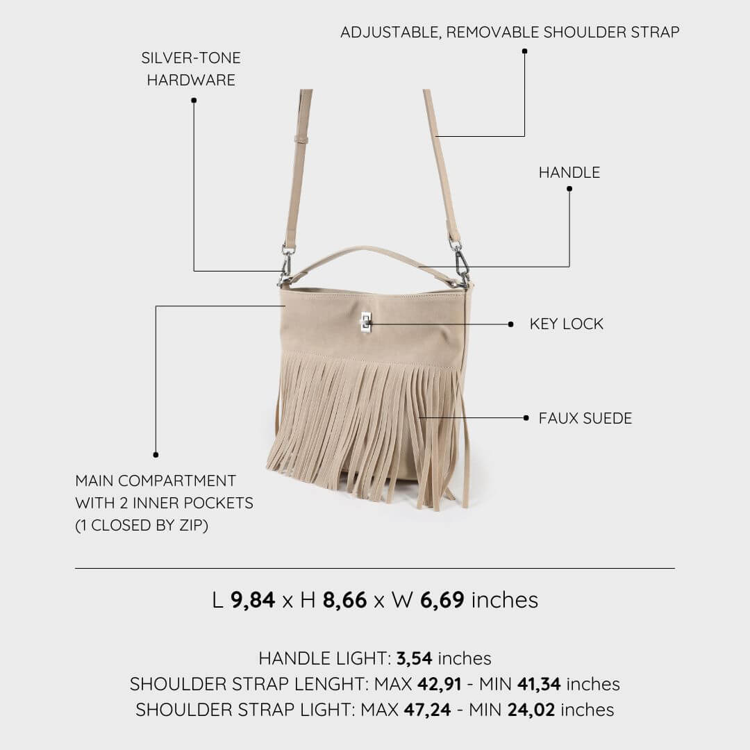 RILEY Bucket Bag - BEIGE