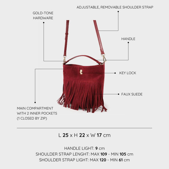 RILEY Bucket Bag - BORDEAUX