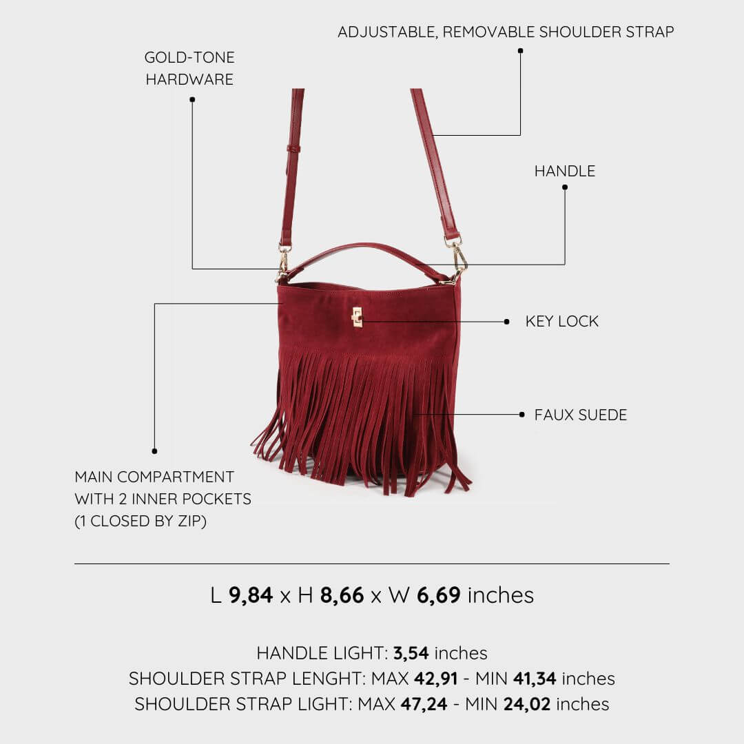 RILEY Bucket Bag - BORDEAUX