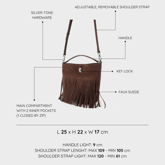 RILEY Bucket Bag - BROWN