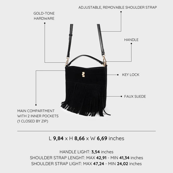 RILEY Bucket Bag - BLACK GOLD