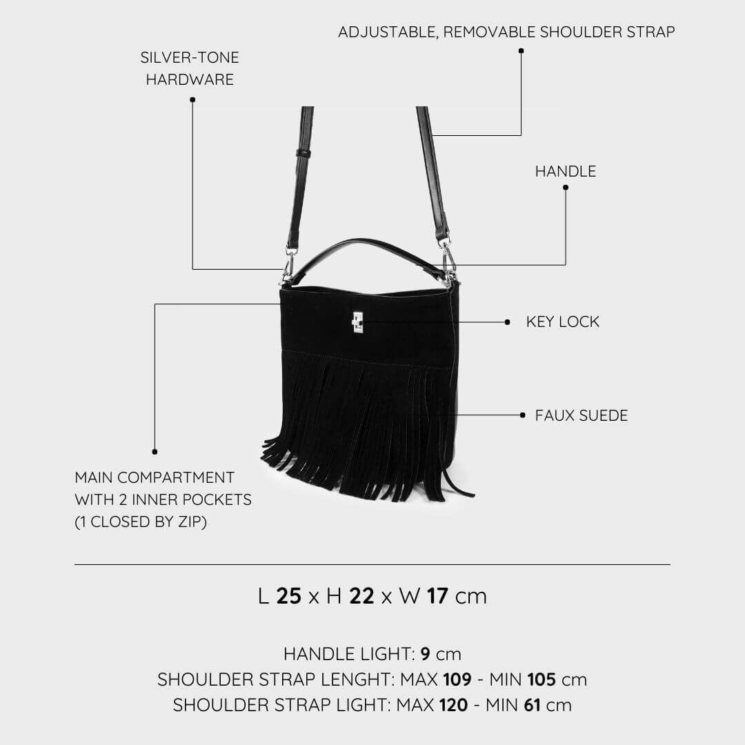 RILEY Bucket Bag - BLACK SILVER