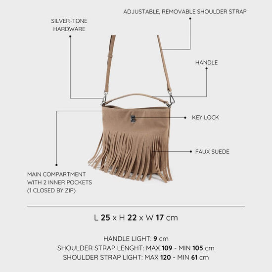 RILEY Bucket Bag - TAUPE