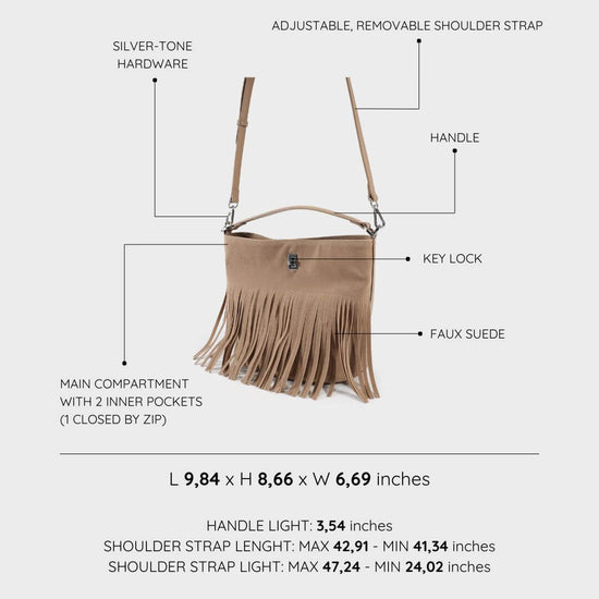 RILEY Bucket Bag - TAUPE