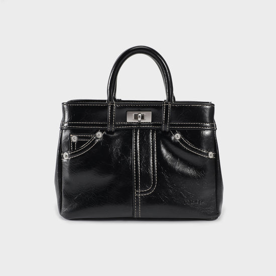 AUDREY Handbag - BLACK SILVER