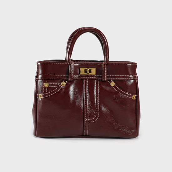 AUDREY Handbag - WINE