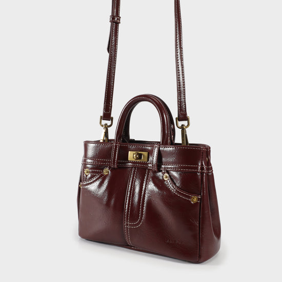 AUDREY Handbag - WINE