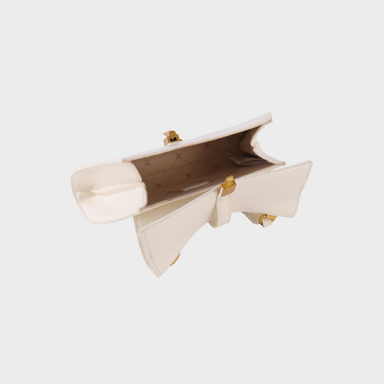 Borsa a mano CHERIE- WHITE SATIN GOLD