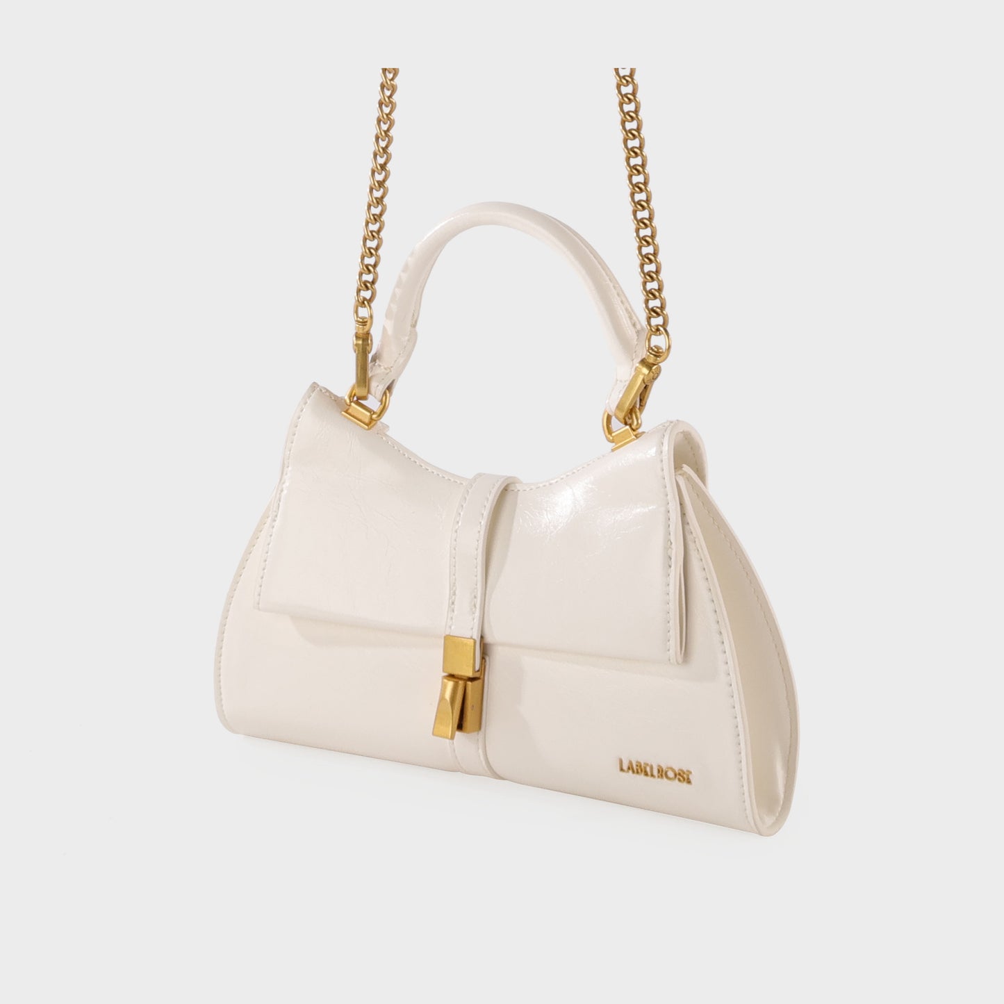 Borsa a mano CHERIE- WHITE SATIN GOLD