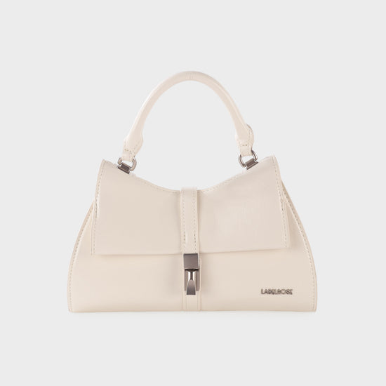 Borsa a mano CHERIE- WHITE SATIN SILVER