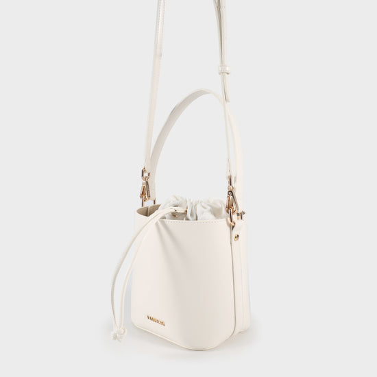 GINEVRA Bucket Bag - WHITE