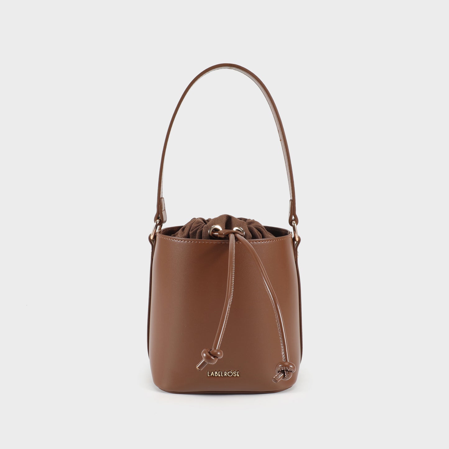 GINEVRA Bucket Bag - BROWN