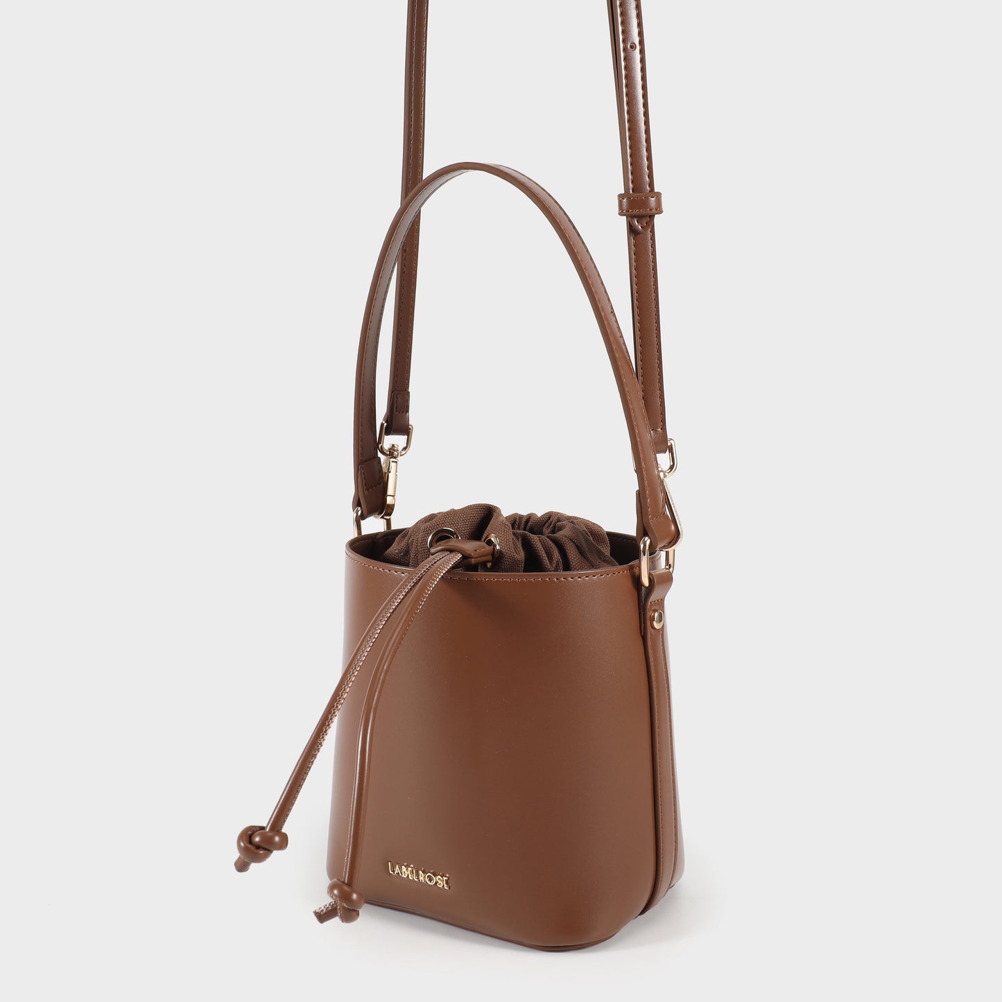 GINEVRA Bucket Bag - BROWN