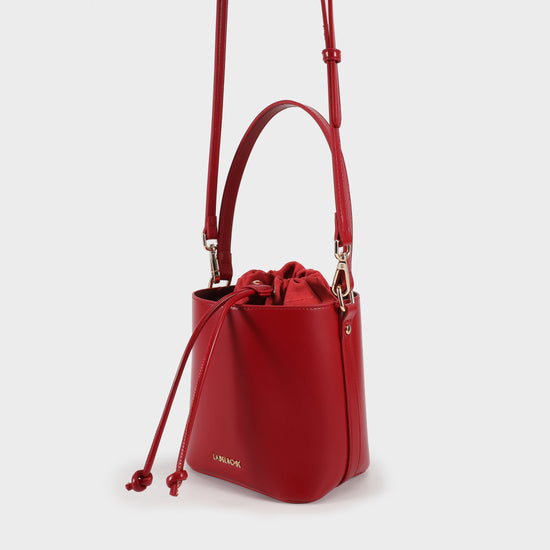 GINEVRA Bucket Bag - RED