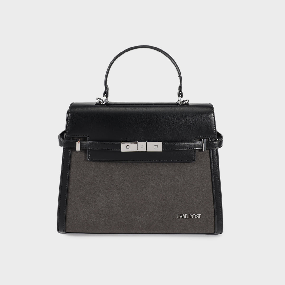 GRACE SUEDE BIG handbag - BLACK