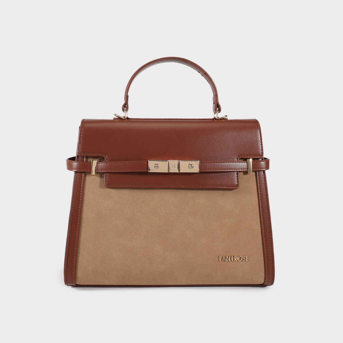 Borsa a mano GRACE SUEDE BIG - BROWN
