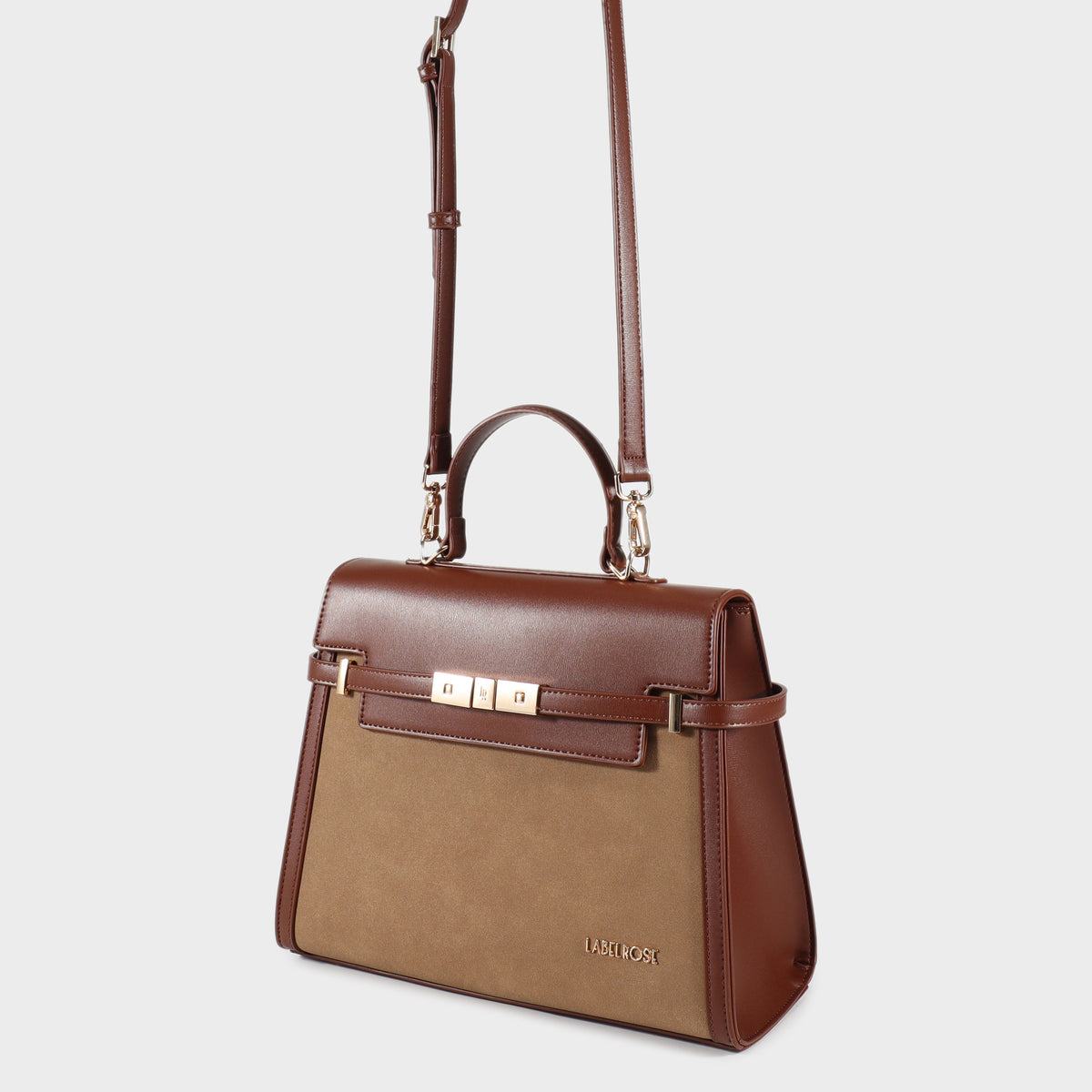 Borsa a mano GRACE SUEDE BIG - BROWN