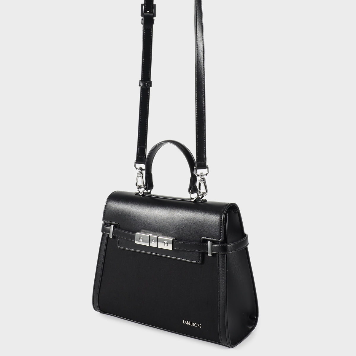 Bolso GRACE SUEDE MEDIANO - NEGRO