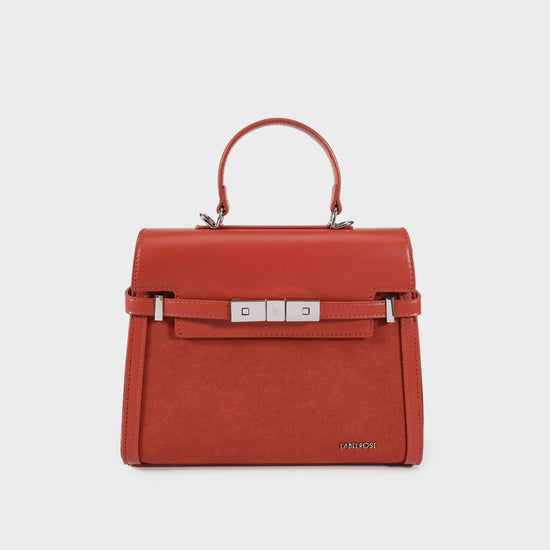 GRACE SUEDE MEDIUM handbag - BRICK RED