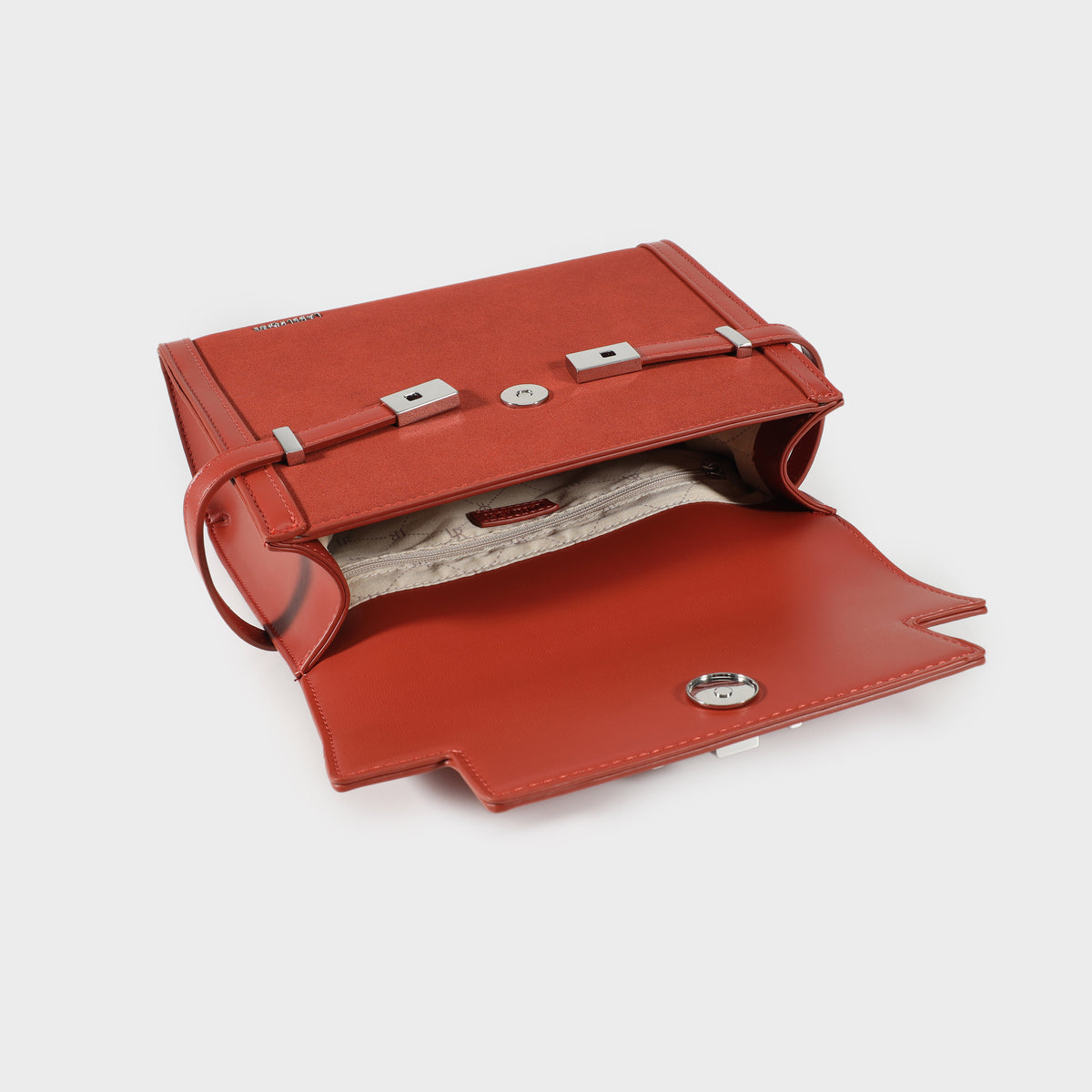 GRACE SUEDE MEDIUM handbag - BRICK RED