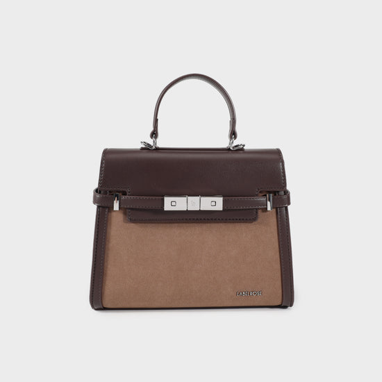 GRACE SUEDE MEDIUM handbag - BROWN