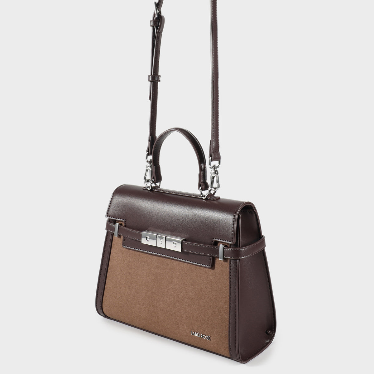 Bolso GRACE SUEDE MEDIANO - MARRÓN