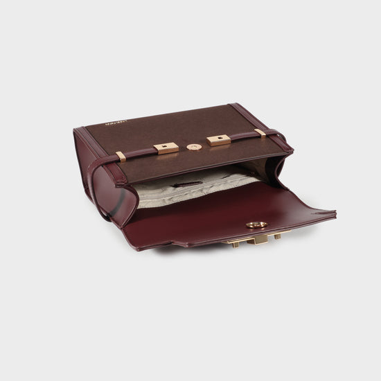 GRACE SUEDE MEDIUM handbag - BURGUNDY
