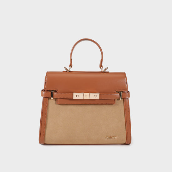 GRACE SUEDE MEDIUM Handbag - CAMEL