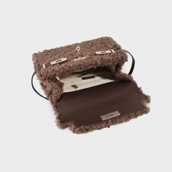 Borsa a mano GRACE TEDDY- DARK BROWN