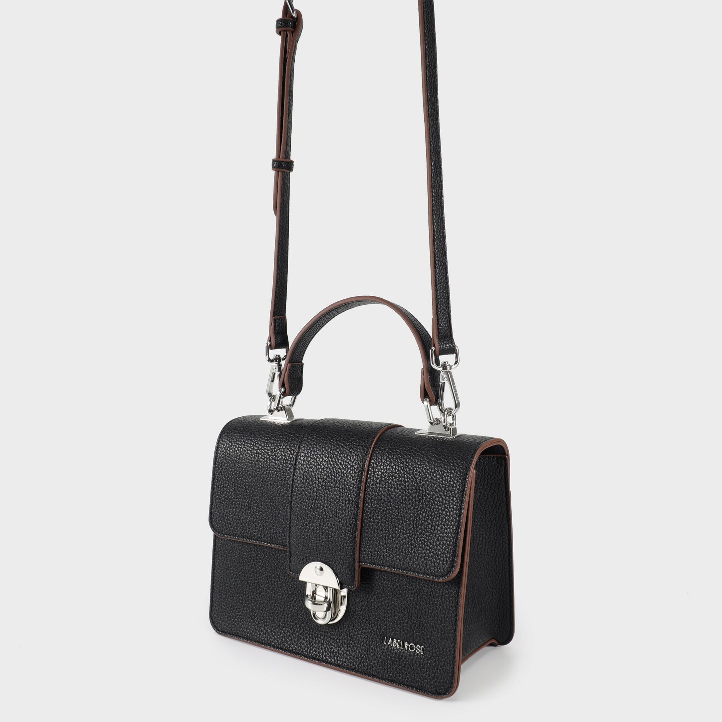 Handbag JACQUELINE - BLACK SILVER