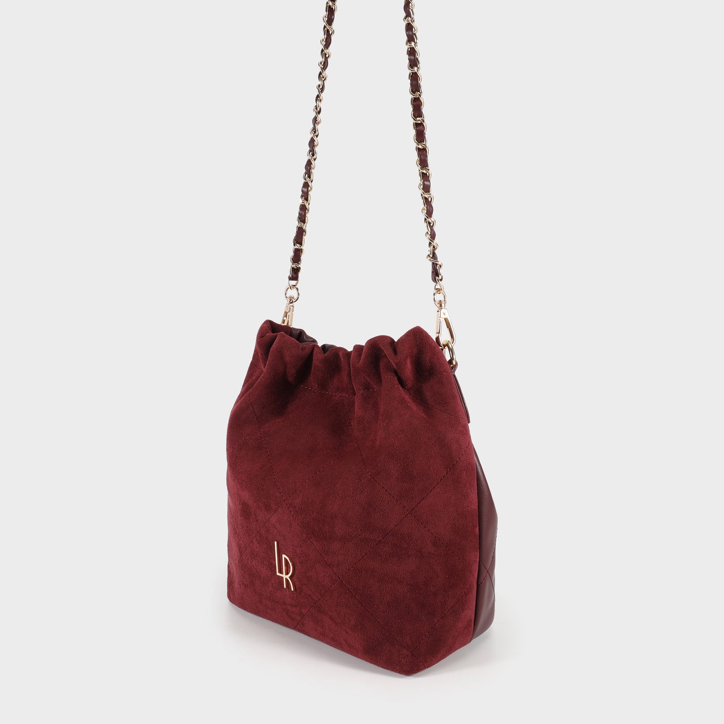 Borsa a secchiello MATILDE SUEDE - WINE