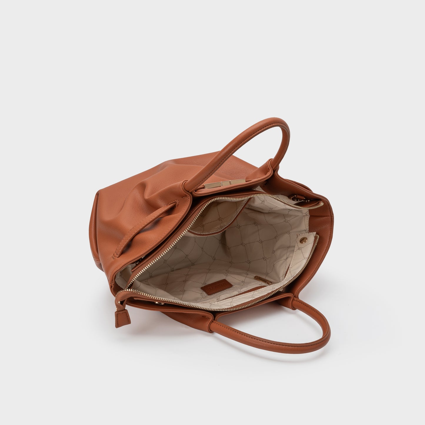 Borsa a mano NEW BRIELLE SMALL - CARAMEL BROWN