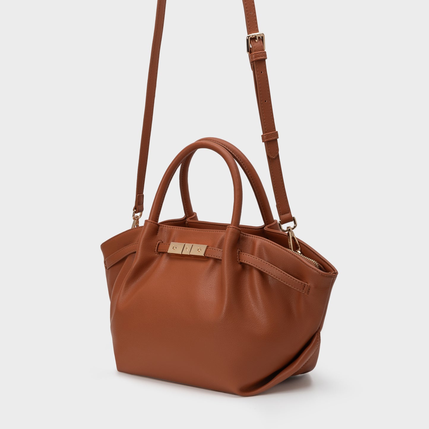 Borsa a mano NEW BRIELLE SMALL - CARAMEL BROWN
