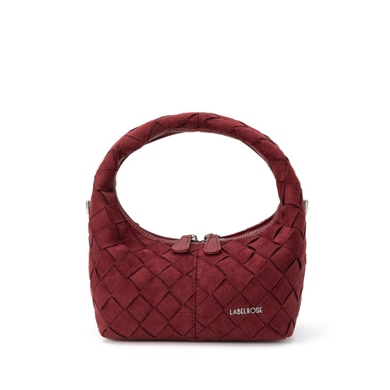 Borsa a mano WEAVE - BURGUNDY