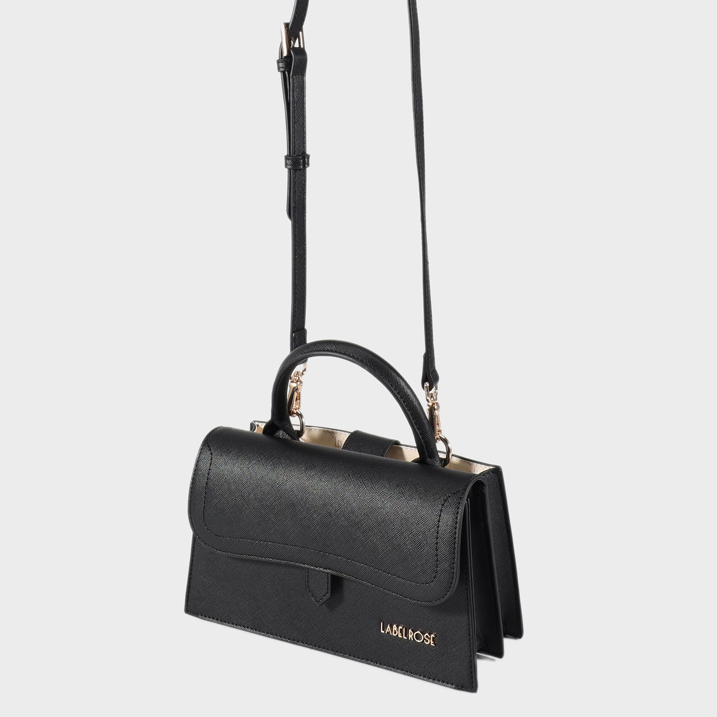 Borsa a mano PAIGE SAFFIANO - BLACK