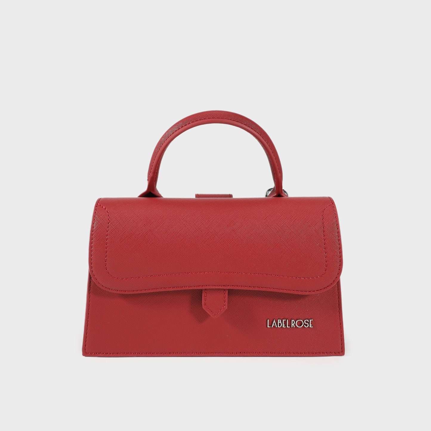 Borsa a mano PAIGE SAFFIANO - POMEGRANATE