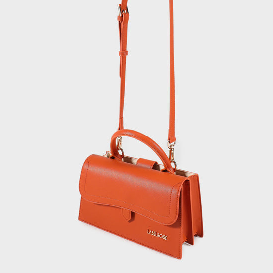 Borsa a mano PAIGE SAFFIANO - PUMPINK SPICE