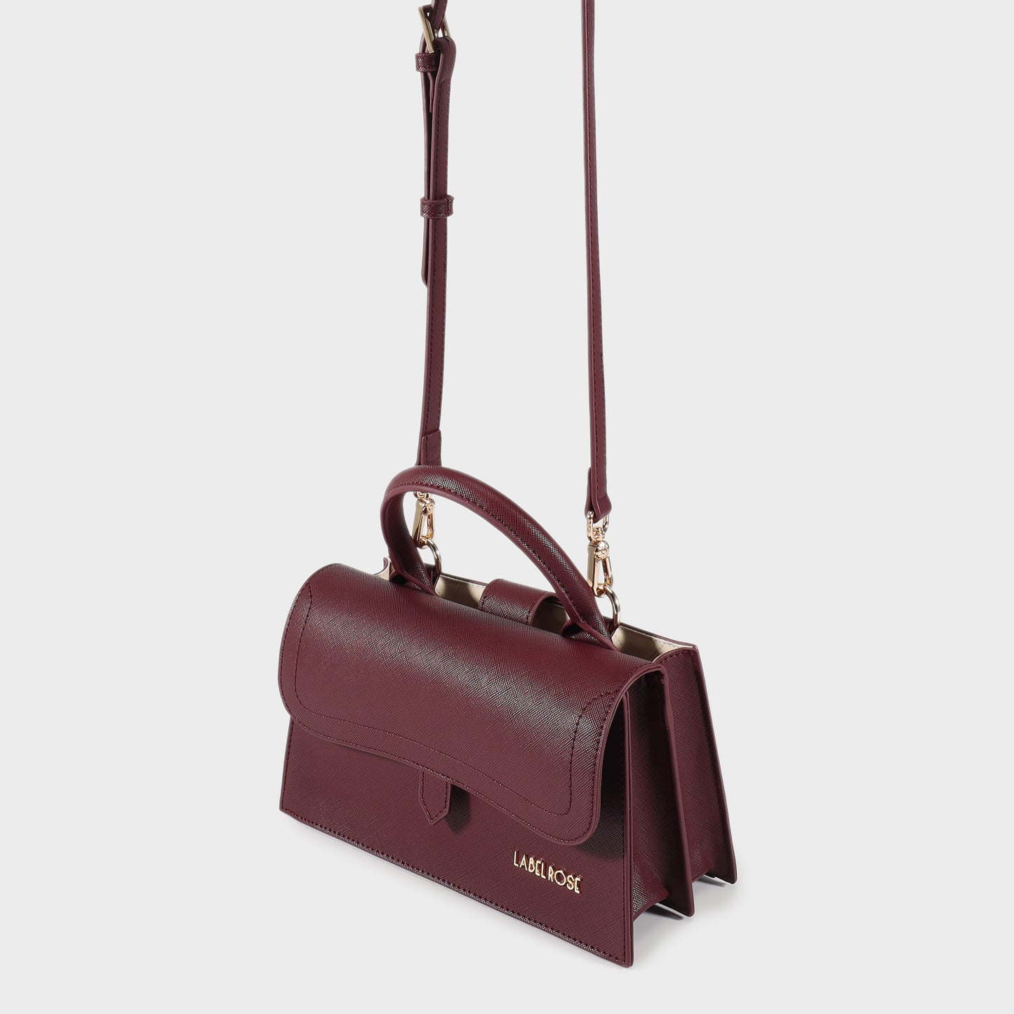 Borsa a mano PAIGE SAFFIANO - VELVET COCOA