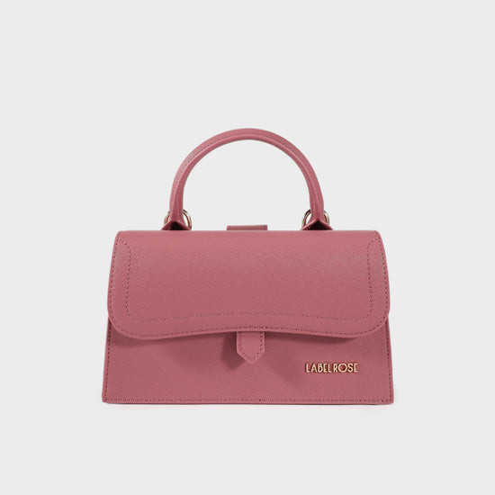 PAIGE Saffiano Handbag - WINTER ROSE