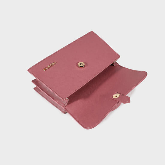 PAIGE Saffiano Handbag - WINTER ROSE