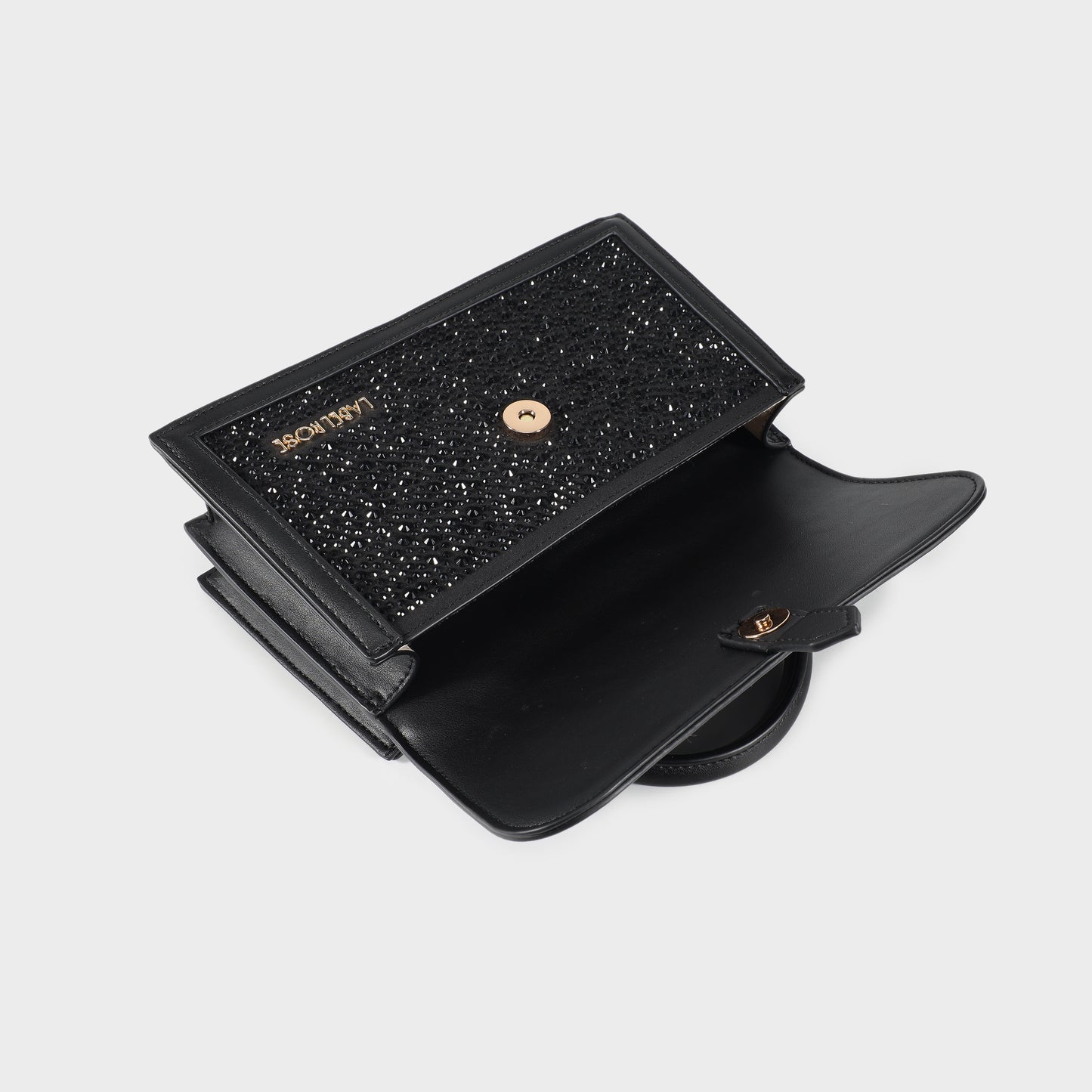 Borsa a mano PAIGE STRASS - BLACK GOLD