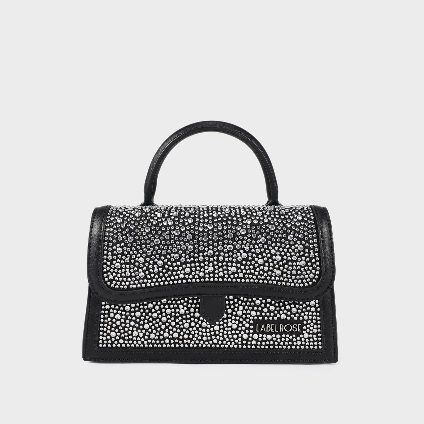 Borsa a mano PAIGE STRASS - BLACK SILVER