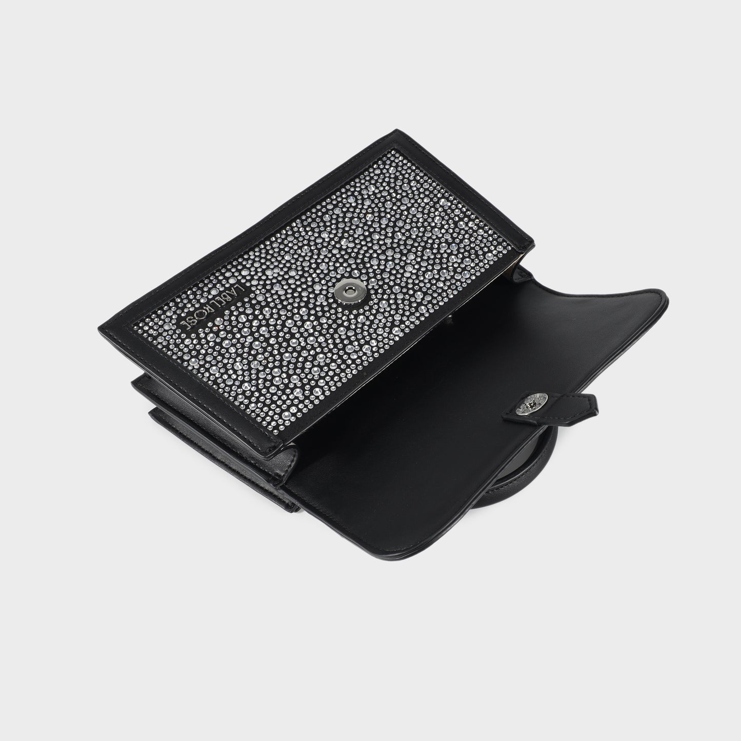 Borsa a mano PAIGE STRASS - BLACK SILVER