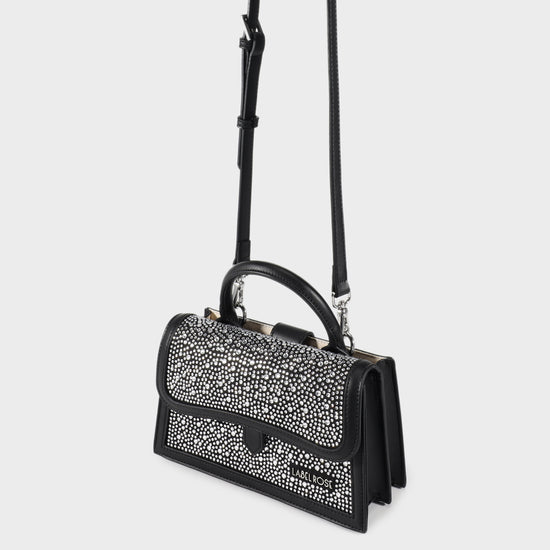 PAIGE STRASS hand bag - BLACK SILVER