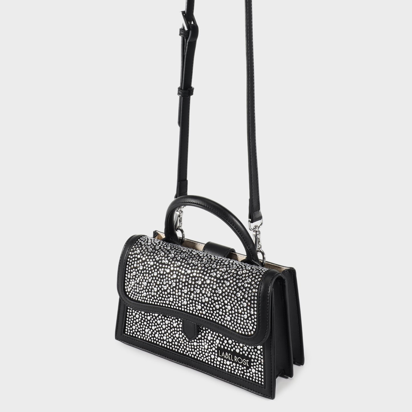 Borsa a mano PAIGE STRASS - BLACK SILVER