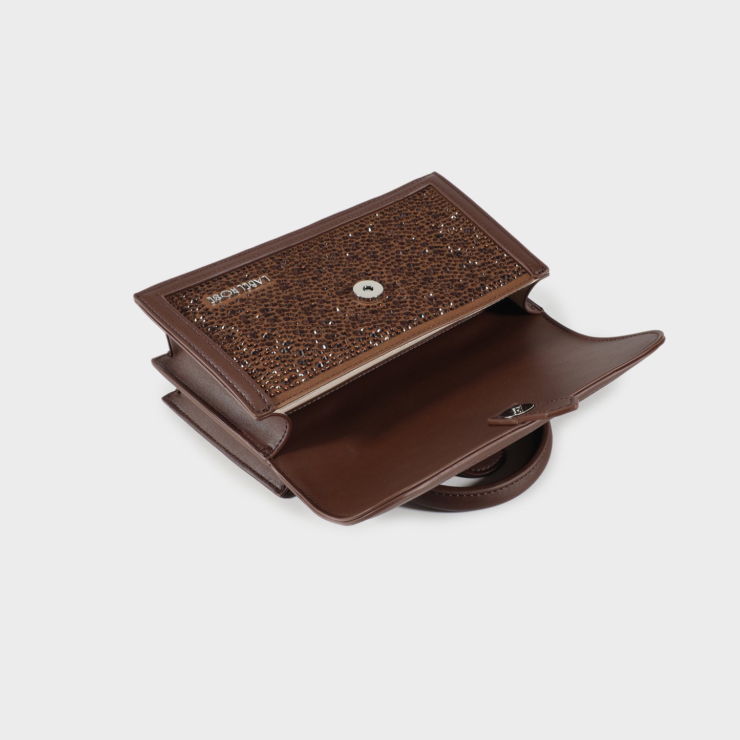 Borsa a mano PAIGE STRASS - BROWN