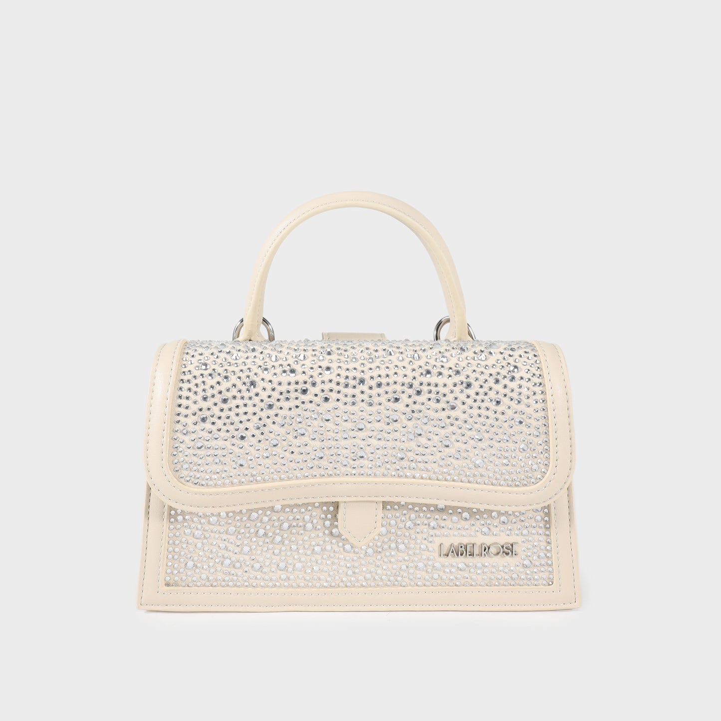 Borsa a mano PAIGE STRASS - CREAM