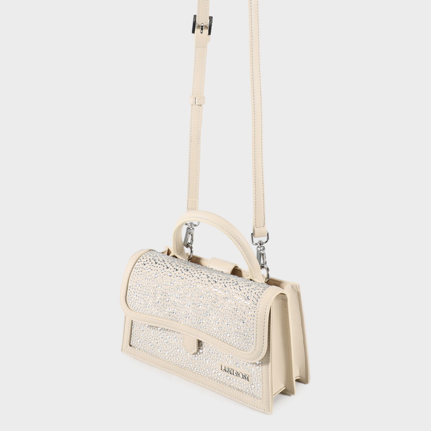 Borsa a mano PAIGE STRASS - CREAM